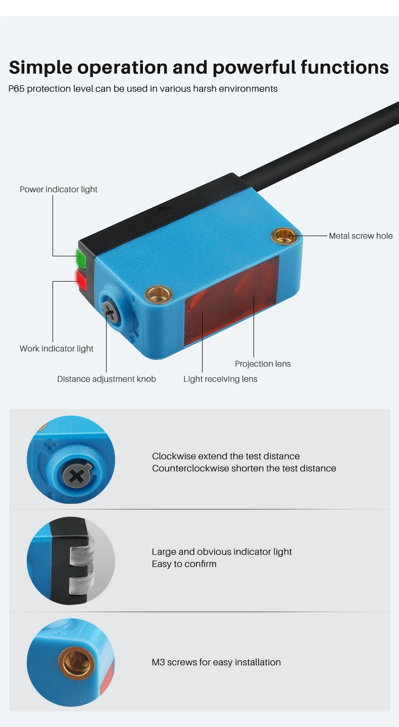 rectangular photoelectric sensor 11 rectangular photoelectric sensor 11